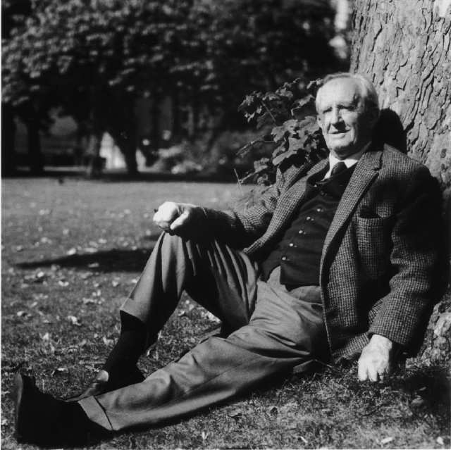 Tolkien Relaxing Under a Tree