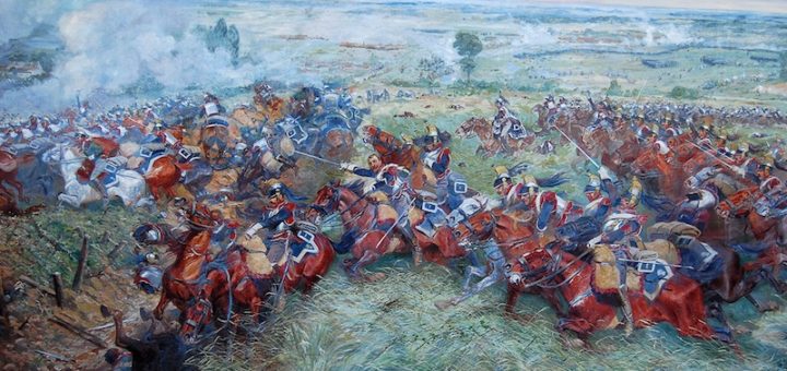 from the Panorama of the Battle of Waterloo by Louis Dumoulin